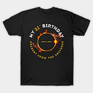 Solar Eclipse 2024 21th Birthday Present April 4 Totality T-Shirt